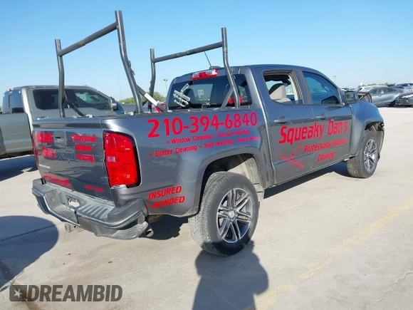 2021 Chevrolet Colorado 2WD Work Truck z VIN 1GCGSBEA4M1109275, wystawiony jako IAAI lot #41881866 z przebiegiem 62 077 mil mil oraz . Historia ofert i sprzedaży dostępna na DreamBid. Obrazek 4.