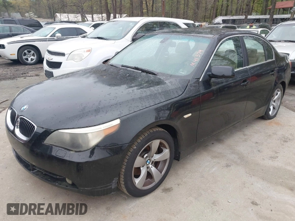 2006 BMW 5 Series 530i with VIN WBANE735X6CM41579, listed as a IAAI auction lot 41929506 with 201,655 mi miles and . Bid and sale history available at carsss.com. Image 2.