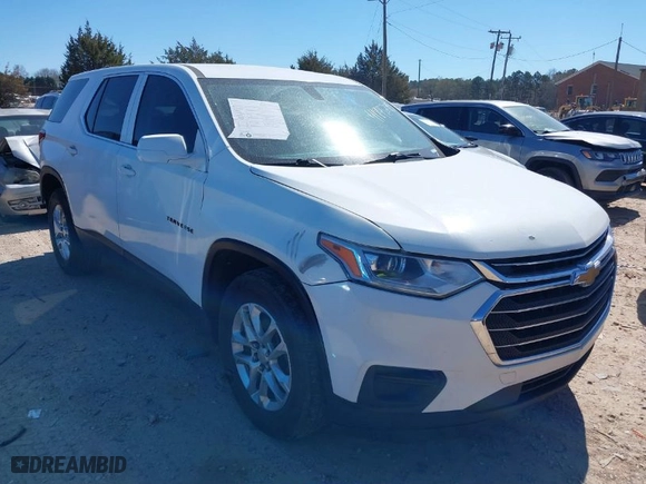 2019 Chevrolet Traverse LS with VIN 1GNERFKWXKJ286587, listed as a IAAI auction lot 41845285 with 283,381 mi miles. Bid and sale history available at carsss.com. Image 1.
