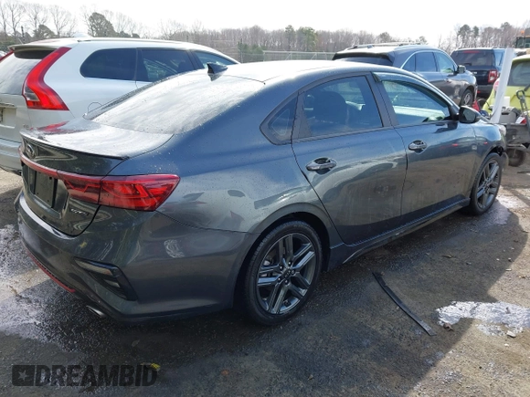 2021 Kia Forte GT-Line with VIN 3KPF34AD1ME383907, listed as a IAAI auction lot 41710689 with 82,078 mi miles. Bid and sale history available at carsss.com. Image 4.