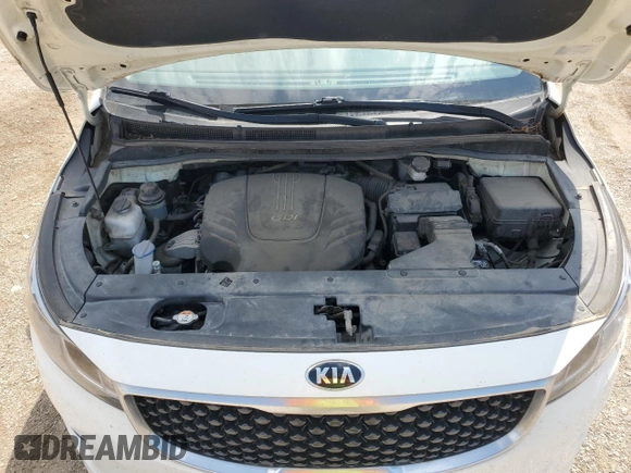 2016 Kia Sedona LX with VIN KNDMB5C1XG6162111, listed as a Copart auction lot 66929384 with 72,555 mi miles and Salvage Title. Bid and sale history available at carsss.com. Image 12.