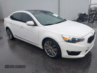 2014 Kia Cadenza Premium with VIN KNALN4D73E5142203, listed as a IAAI auction lot 41556395 with 176,093 mi miles. Bid and sale history available at carsss.com. Image 1.