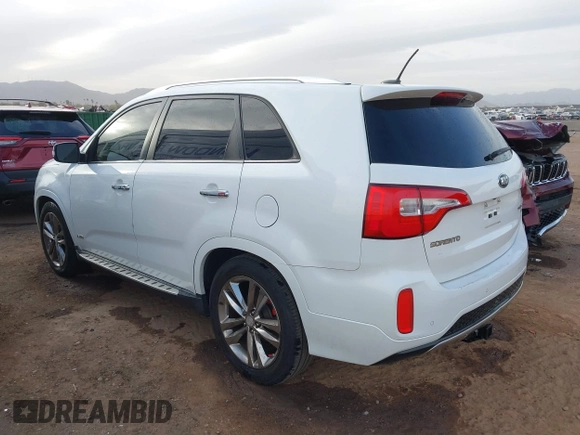 2014 Kia Sorento SX Limited with VIN 5XYKWDA7XEG448354, listed as a IAAI auction lot 41560287 with 156,380 mi miles and . Bid and sale history available at carsss.com. Image 3.