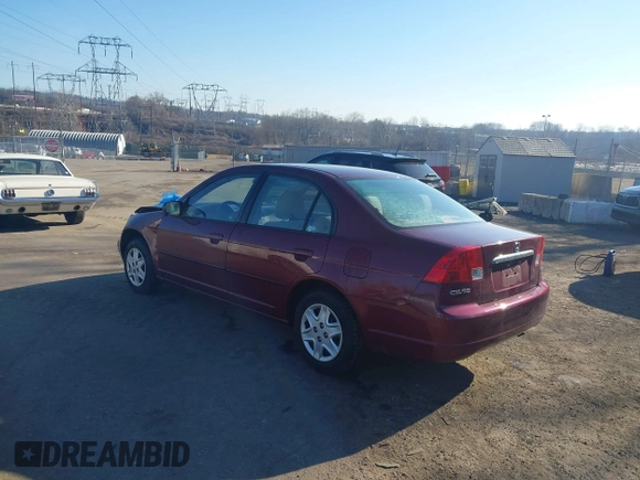 2003 Honda Civic LX with VIN 2HGES16503H573295, listed as a IAAI auction lot 41653528 with 55,866 mi miles and . Bid and sale history available at DreamBid. Image 3.
