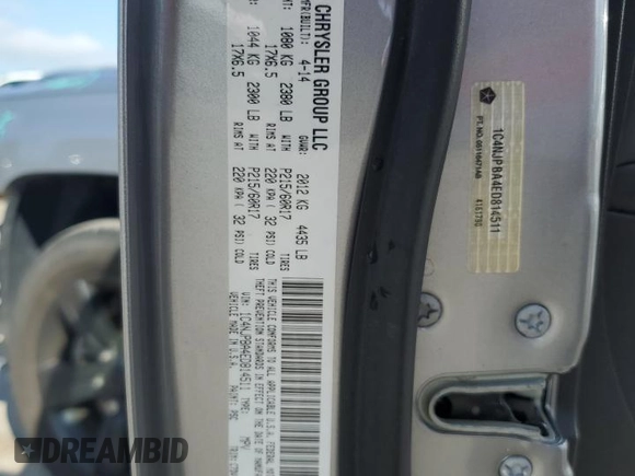 2014 Jeep Patriot Sport with VIN 1C4NJPBA4ED814511, listed as a Copart auction lot 63866275 with 126,112 mi miles and Salvage title. Bid and sale history available at DreamBid. Image 13.
