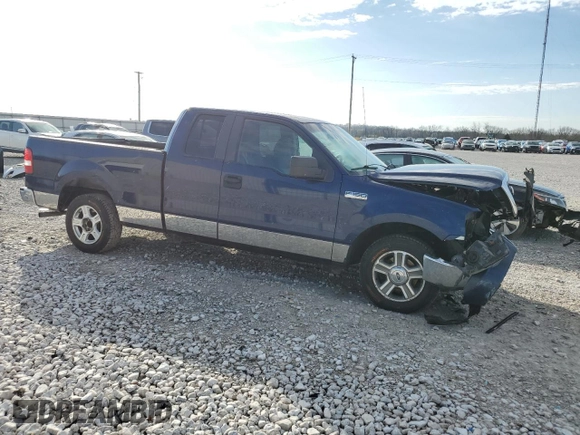 2007 Ford F-150 STX with VIN 1FTRX12W17FA68454, listed as a Copart auction lot 50409485 with 256,600 mi miles and Salvage Title. Bid and sale history available at DreamBid. Image 4.