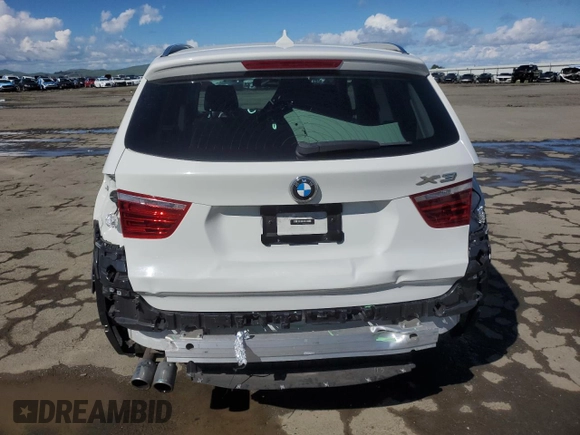 2017 BMW X3 sDrive28i with VIN 5UXWZ7C54H0U47165, listed as a Copart auction lot 49255465 with 57,242 mi miles and Salvage Title. Bid and sale history available at DreamBid. Image 6.