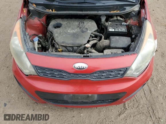 2013 Kia Rio LX with VIN KNADM5A32D6210014, listed as a Copart auction lot 86190454 with 160,175 mi miles and Salvage Title. Bid and sale history available at carsss.com. Image 11.