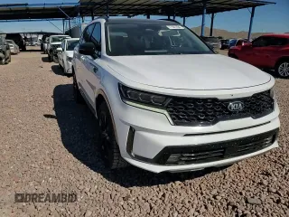 2021 Kia Sorento SX Prestige X-Line with VIN 5XYRKDLF2MG016354, listed as a Copart auction lot 77501394 with 95,352 mi miles and Salvage Title. Bid and sale history available at carsss.com. Image 12.