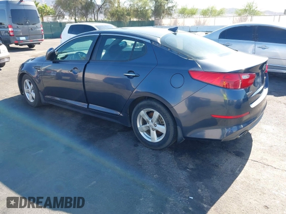 2015 Kia Optima LX z VIN KNAGM4A73F5605256, wystawiony jako IAAI lot #42459022 z przebiegiem 180 233 mil mil oraz . Historia ofert i sprzedaży dostępna na DreamBid. Obrazek 3.