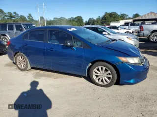 2012 Honda Civic EX with VIN 2HGFB2F87CH546602, listed as a Copart auction lot 81075254 with 164,588 mi miles and Salvage Title. Bid and sale history available at DreamBid. Image 4.