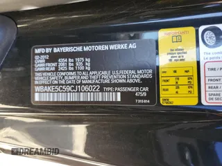 2012 BMW 3 Series 328i with VIN WBAKE5C59CJ106022, listed as a Copart auction lot 47005425 with 139,463 mi miles and Salvage Title. Bid and sale history available at carsss.com. Image 12.