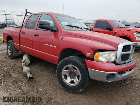 2004 Dodge Ram 2500 SLT with VIN 3D7KA28C94G272361, listed as a Copart auction lot 42978815 with 0 mi miles and Salvage Title. Bid and sale history available at carsss.com. Image 1.