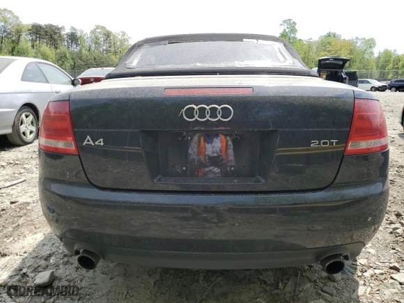 2007 Audi A4 2.0T with VIN WAUAF48H07K031118, listed as a Copart auction lot 54013895 with 107,104 mi miles and Clean Title. Bid and sale history available at carsss.com. Image 6.
