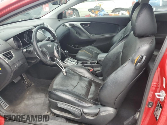 2013 Hyundai Elantra Coupe SE with VIN KMHDH6AE0DU006351, listed as a Copart auction lot 51983165 with 200,036 mi miles and Salvage Title. Bid and sale history available at carsss.com. Image 7.