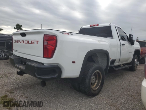 2022 Chevrolet Silverado 3500HD Work Truck with VIN 1GC3YSEY4NF123899, listed as a Copart auction lot 76043744 with 0 mi miles and Salvage Title. Bid and sale history available at carsss.com. Image 3.