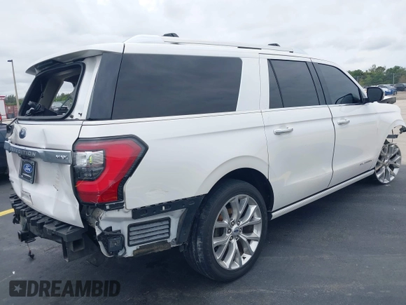 2019 Ford Expedition Max Platinum with VIN 1FMJK1LT3KEA56753, listed as a IAAI auction lot 42247331 with 73,909 mi miles and . Bid and sale history available at DreamBid. Image 4.