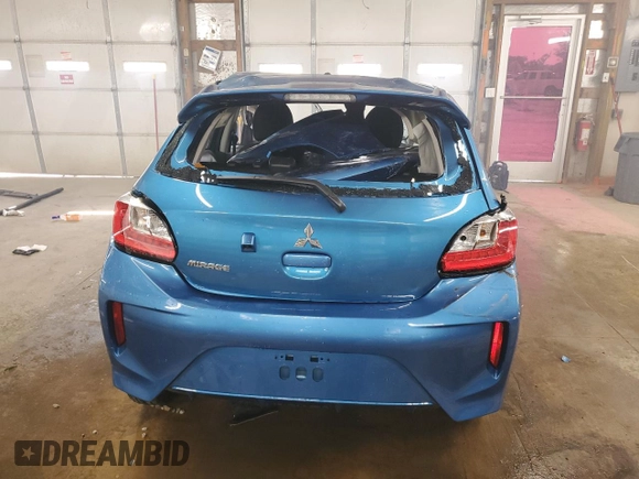 2024 Mitsubishi Mirage ES with VIN ML32AUHJXRH038010, listed as a Copart auction lot 60400125 with 5,264 mi miles and Non repairable. Bid and sale history available at DreamBid. Image 6.