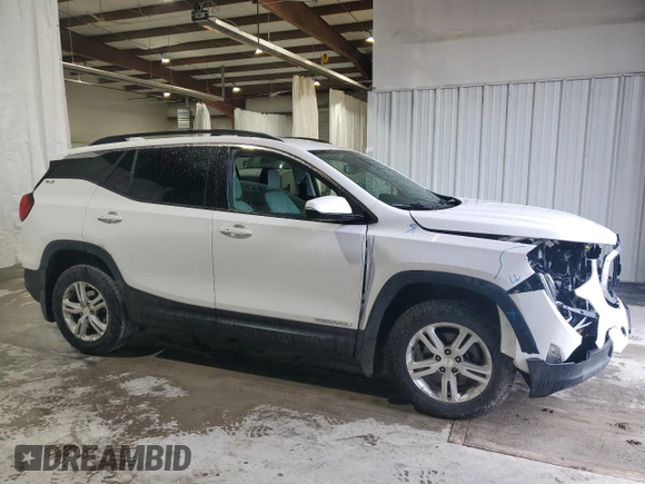 2020 GMC Terrain SLE with VIN 3GKALTEV5LL337681, listed as a Copart auction lot 59696575 with 57,815 mi miles and Salvage title. Bid and sale history available at DreamBid. Image 4.