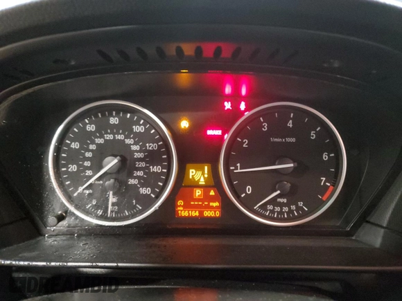 2008 BMW 5 Series 535xiT with VIN WBAPT73538CX01063, listed as a Copart auction lot 56895265 with 166,164 mi miles and Salvage title. Bid and sale history available at DreamBid. Image 9.