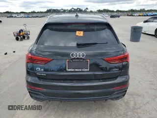 2021 Audi Q3 S line Premium Plus with VIN WA1EECF3XM1026707, listed as a Copart auction lot 46916875 with 0 mi miles and Salvage Title. Bid and sale history available at carsss.com. Image 6.