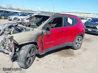 2018 Jeep Compass Latitude with VIN 3C4NJCBB6JT102717, listed as a IAAI auction lot 41765433 with 1 mi miles. Bid and sale history available at carsss.com. Image 2.