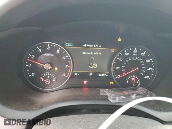 2018 Kia Stinger Premium with VIN KNAE25LA2J6017296, listed as a Copart auction lot 80624334 with 102,407 mi miles and Salvage Title. Bid and sale history available at DreamBid. Image 9.