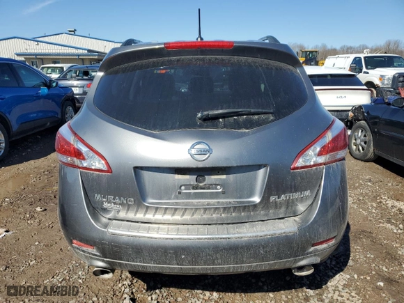 2014 Nissan Murano LE with VIN JN8AZ1MU4EW418809, listed as a Copart auction lot 49585985 with 130,694 mi miles and Salvage Title. Bid and sale history available at carsss.com. Image 6.