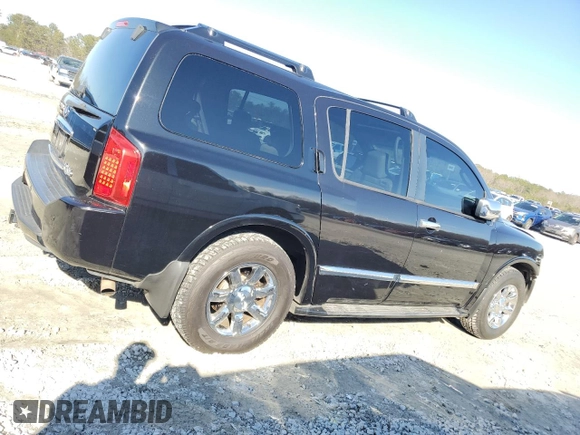 2004 Infiniti QX56 with VIN 5N3AA08A74N808274, listed as a Copart auction lot 42179185 with 0 mi miles and Salvage Title. Bid and sale history available at carsss.com. Image 3.