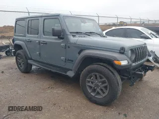 2024 Jeep Wrangler Sport S with VIN 1C4PJXDG8RW250950, listed as a IAAI auction lot 41507123 with 13,148 mi miles. Bid and sale history available at carsss.com. Image 1.