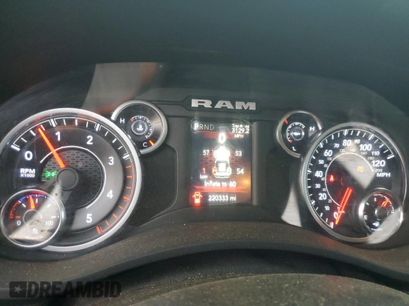 2020 Ram 2500 Tradesman z VIN 3C6UR5CL9LG111003, wystawiony jako Copart lot #48907975 z przebiegiem 220 333 mil mil oraz Szkoda całkowita • Salvage title. Historia ofert i sprzedaży dostępna na DreamBid. Obrazek 9.