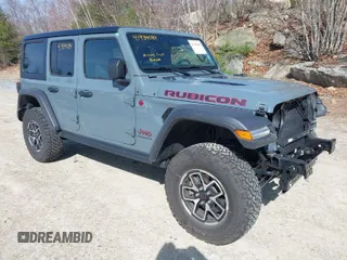 2025 Jeep Wrangler Rubicon with VIN 1C4PJXFNXSW530998, listed as a IAAI auction lot 41934084 with 5,457 mi miles and . Bid and sale history available at DreamBid. Image 1.