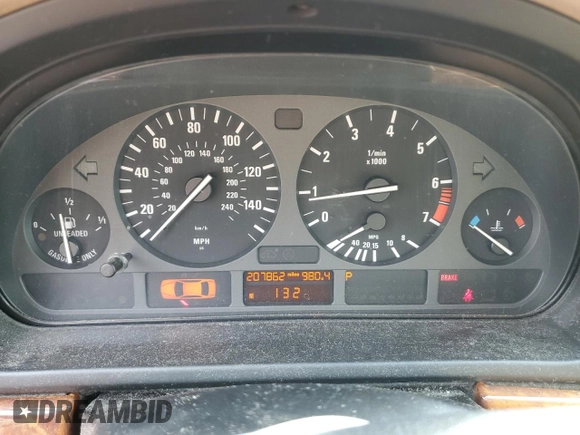 1999 BMW 5 Series 528iAt with VIN WBADP6339XBV60648, listed as a Copart auction lot 52637565 with 207,862 mi miles and Clean Title. Bid and sale history available at carsss.com. Image 9.