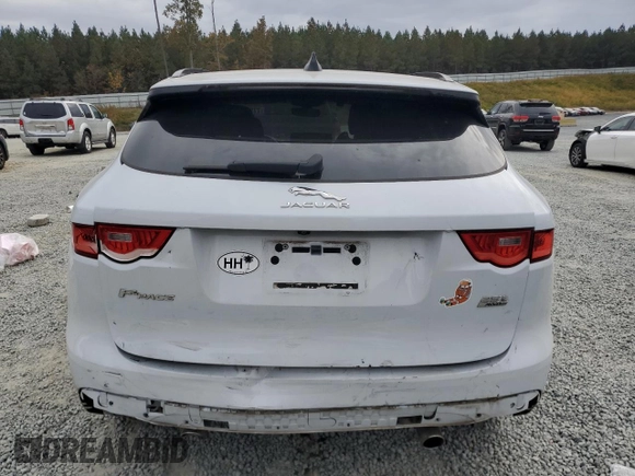 2020 Jaguar F-Pace 25t Checkered Flag Edition with VIN SADCP2FX5LA618619, listed as a Copart auction lot 77537374 with 42,051 mi miles and Salvage title. Bid and sale history available at DreamBid. Image 6.