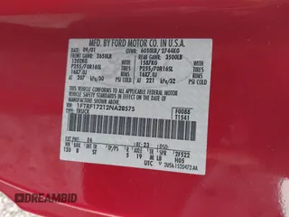 2002 Ford F-150 XL with VIN 1FTRF17212NA28575, listed as a IAAI auction lot 42344839 with Not provided miles and . Bid and sale history available at DreamBid. Image 9.