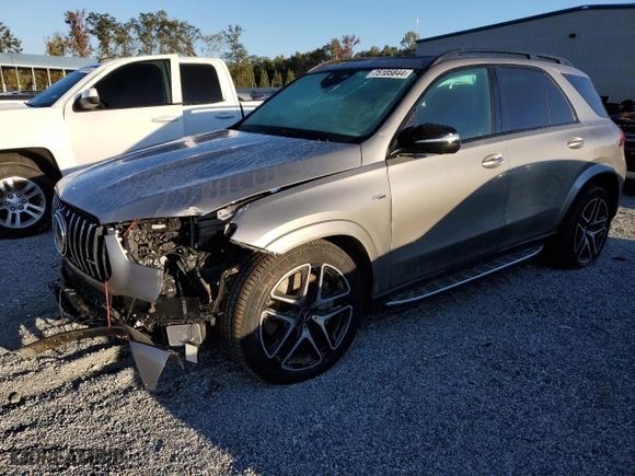 2021 Mercedes-Benz GLE with VIN 4JGFB6BB6MA575009, listed as a Copart auction lot 75105844 with 31,457 mi miles and Salvage Title. Bid and sale history available at carsss.com. Image 1.