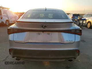 2021 Lexus IS with VIN JTHC81F24M5043624, listed as a Copart auction lot 89098095 with 23,371 mi miles and Salvage Title. Bid and sale history available at carsss.com. Image 6.