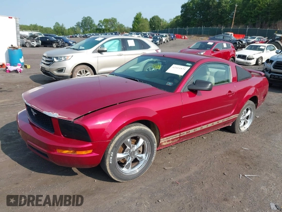 2005 Ford Mustang Deluxe with VIN 1ZVFT80N655177798, listed as a IAAI auction lot 42411831 with 112,236 mi miles and . Bid and sale history available at DreamBid. Image 2.