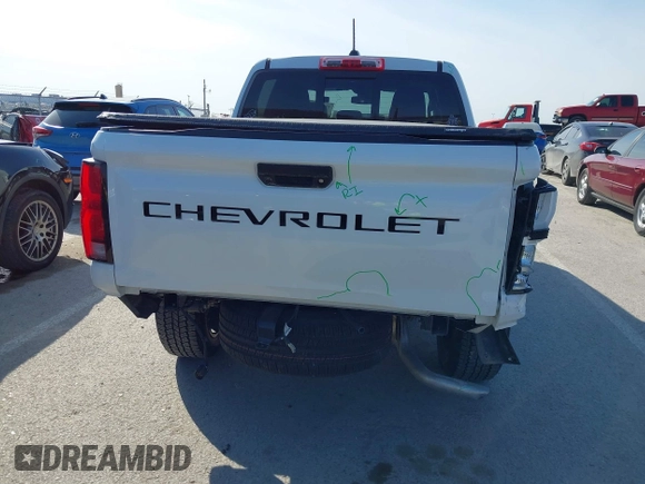 2024 Chevrolet Colorado 4WD Z71 with VIN 1GCPTDEK9R1121947, listed as a IAAI auction lot 41683714 with 3,109 mi miles and . Bid and sale history available at DreamBid. Image 17.