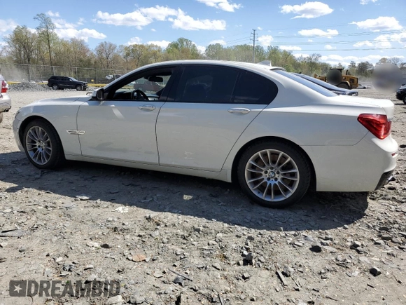 2012 BMW 7 Series 750i xDrive with VIN WBAKC6C56CC396591, listed as a Copart auction lot 53365865 with 119,603 mi miles and Salvage Title. Bid and sale history available at DreamBid. Image 2.