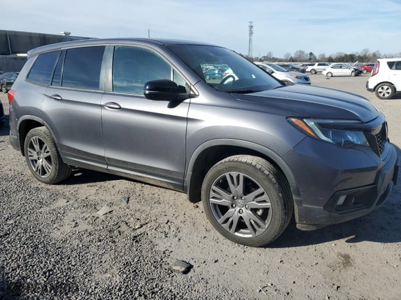 2019 Honda Passport EX-L with VIN 5FNYF8H5XKB020289, listed as a Copart auction lot 42384545 with 65,083 mi miles and Salvage Title. Bid and sale history available at carsss.com. Image 4.