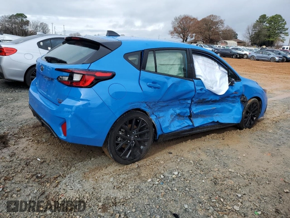 2024 Subaru Impreza RS with VIN JF1GUHJC9R8287823, listed as a Copart auction lot 85538484 with 5,958 mi miles and Salvage Title. Bid and sale history available at carsss.com. Image 3.