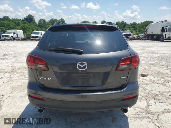 2014 Mazda CX-9 Touring with VIN JM3TB3CA6E0441708, listed as a Copart auction lot 61143785 with 173,562 mi miles and Salvage title. Bid and sale history available at DreamBid. Image 6.