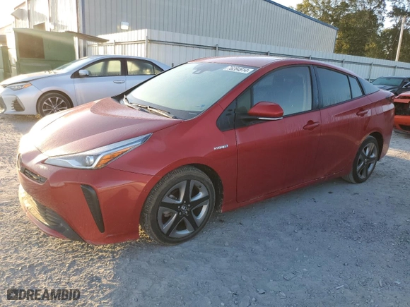 2021 Toyota Prius L Eco with VIN JTDKAMFU2M3127974, listed as a Copart auction lot 76284914 with 25,571 mi miles and Salvage Title. Bid and sale history available at carsss.com. Image 1.