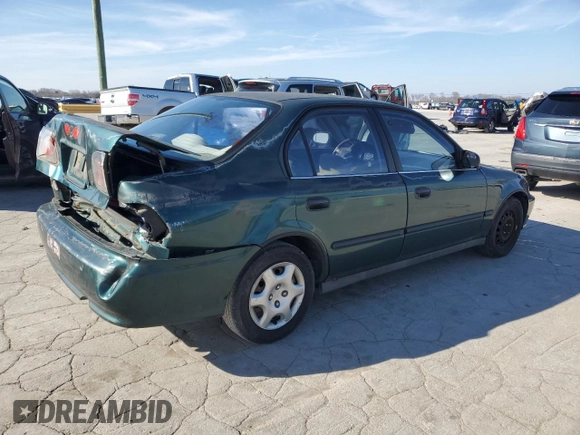 1999 Honda Civic LX with VIN 2HGEJ6676XH573762, listed as a Copart auction lot 44687825 with 272,852 mi miles and Salvage Title. Bid and sale history available at DreamBid. Image 3.