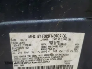 2018 Ford Edge Titanium with VIN 2FMPK4K90JBC40012, listed as a Copart auction lot 53354885 with 78,175 mi miles and Clean Title. Bid and sale history available at carsss.com. Image 13.