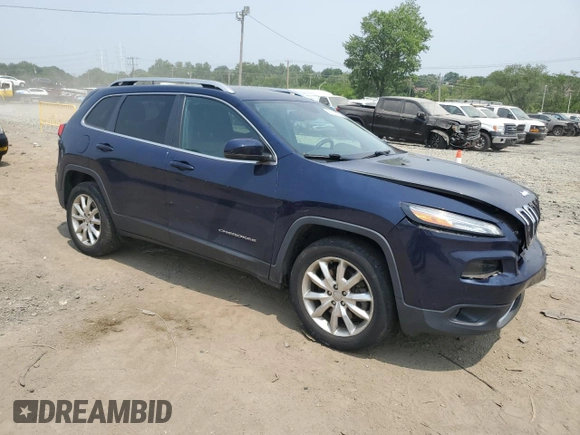 2016 Jeep Cherokee Limited with VIN 1C4PJMDB6GW225688, listed as a Copart auction lot 59818925 with 144,948 mi miles and Salvage title. Bid and sale history available at DreamBid. Image 4.