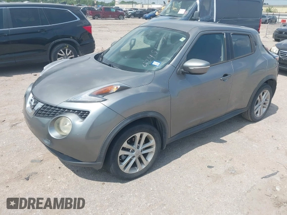2015 Nissan Juke S with VIN JN8AF5MRXFT507850, listed as a IAAI auction lot 42451267 with 124,891 mi miles and . Bid and sale history available at DreamBid. Image 2.
