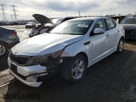 2015 Kia Optima LX with VIN KNAGM4A78F5584825, listed as a Copart auction lot 46266055 with 69,689 mi miles and Salvage Title. Bid and sale history available at DreamBid. Image 1.