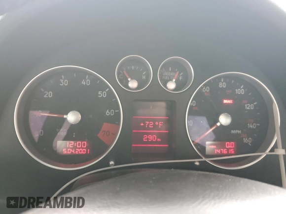 2001 Audi TT with VIN TRUWT28N311007832, listed as a Copart auction lot 60604895 with 147,615 mi miles and Salvage title. Bid and sale history available at DreamBid. Image 9.